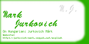 mark jurkovich business card